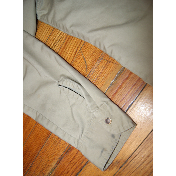 Vintage Oshkosh Best-Prest Tan Mens XL Long Sleeve Snap Button Work Shirt Stains - Picture 6 of 16
